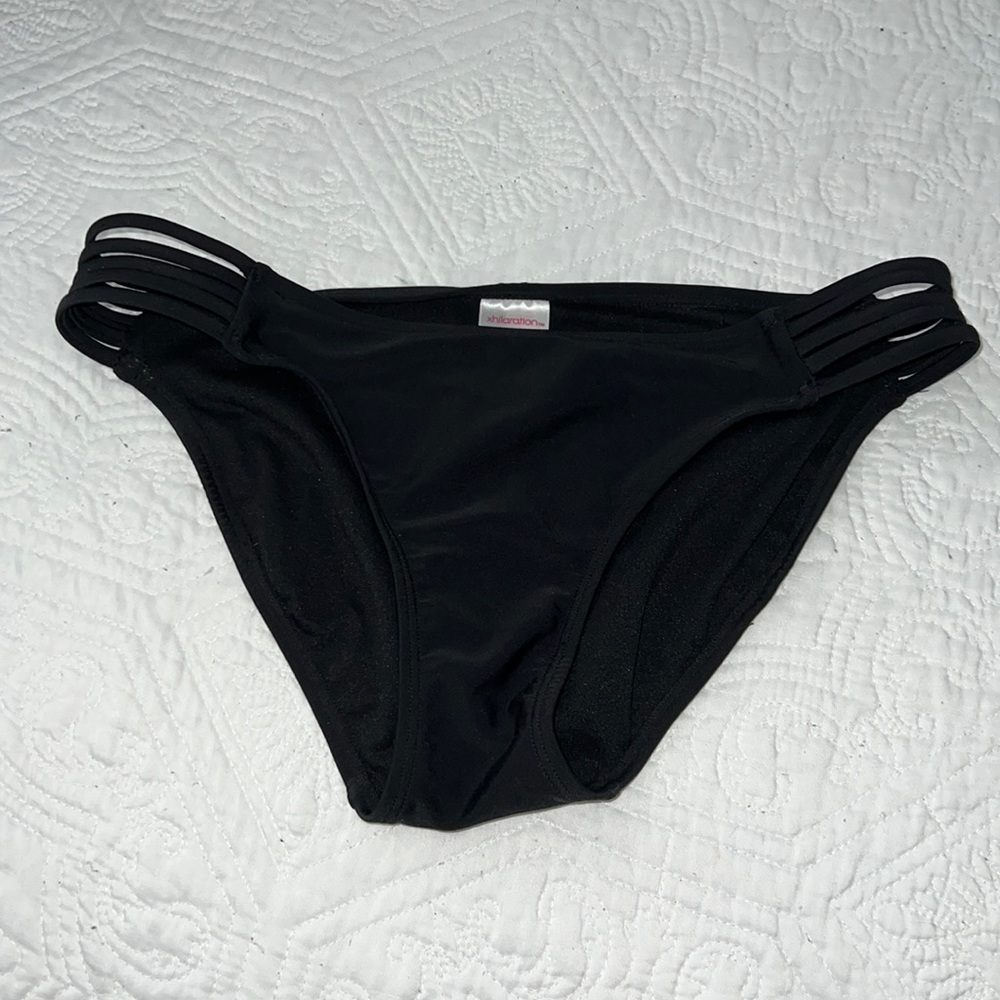 Black strappy target bikini bottoms